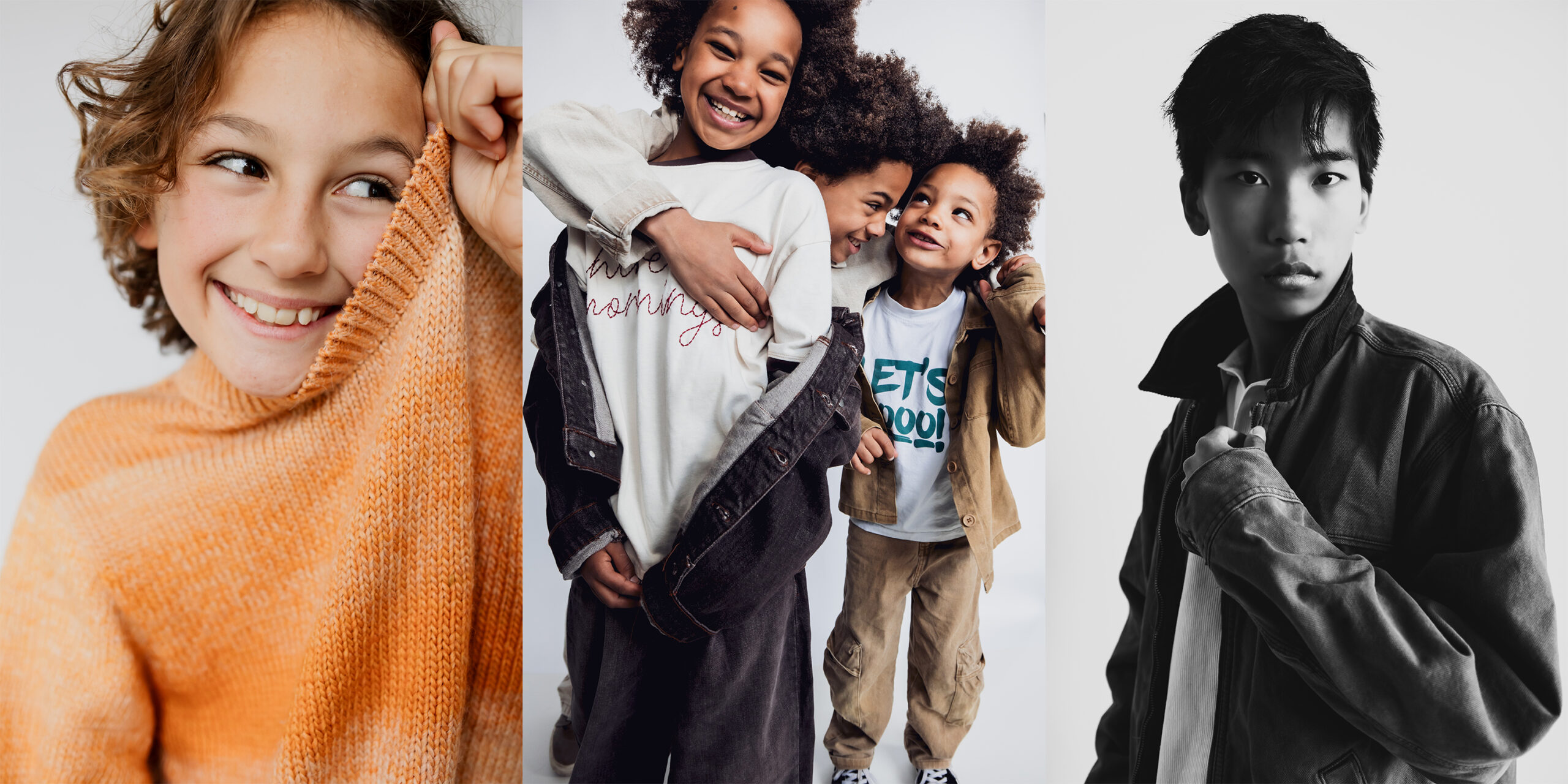 Children’s fashion campaign photography for kids clothing brand